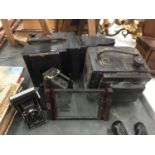 A COLLECTION OF VINTAGE CAMERAS TO INCLUDE BELLOWS TYPE, ZEISS TRON, ENSIGNETTE, ETC