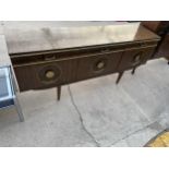 A RETRO CREAM AND WALNUT EFFECT COCKTAIL CABINET SIDEBOARD 71CM WIDE