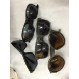 FOUR PAIRS OF VINTAGE SUNGLASSES TO INCLUDE TIMBERLAND, ETC