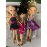 THREE BRATZ DOLLS