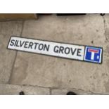 A VINTAGE STYLE 'SILVERTON GROVE' ROAD SIGN