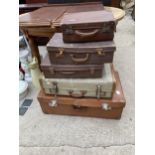 FIVE ASSORTED VINTAGE TRAVEL CASES