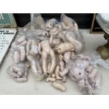 A LARGE QUANTITY OF RUBBER DOLLS PARTS