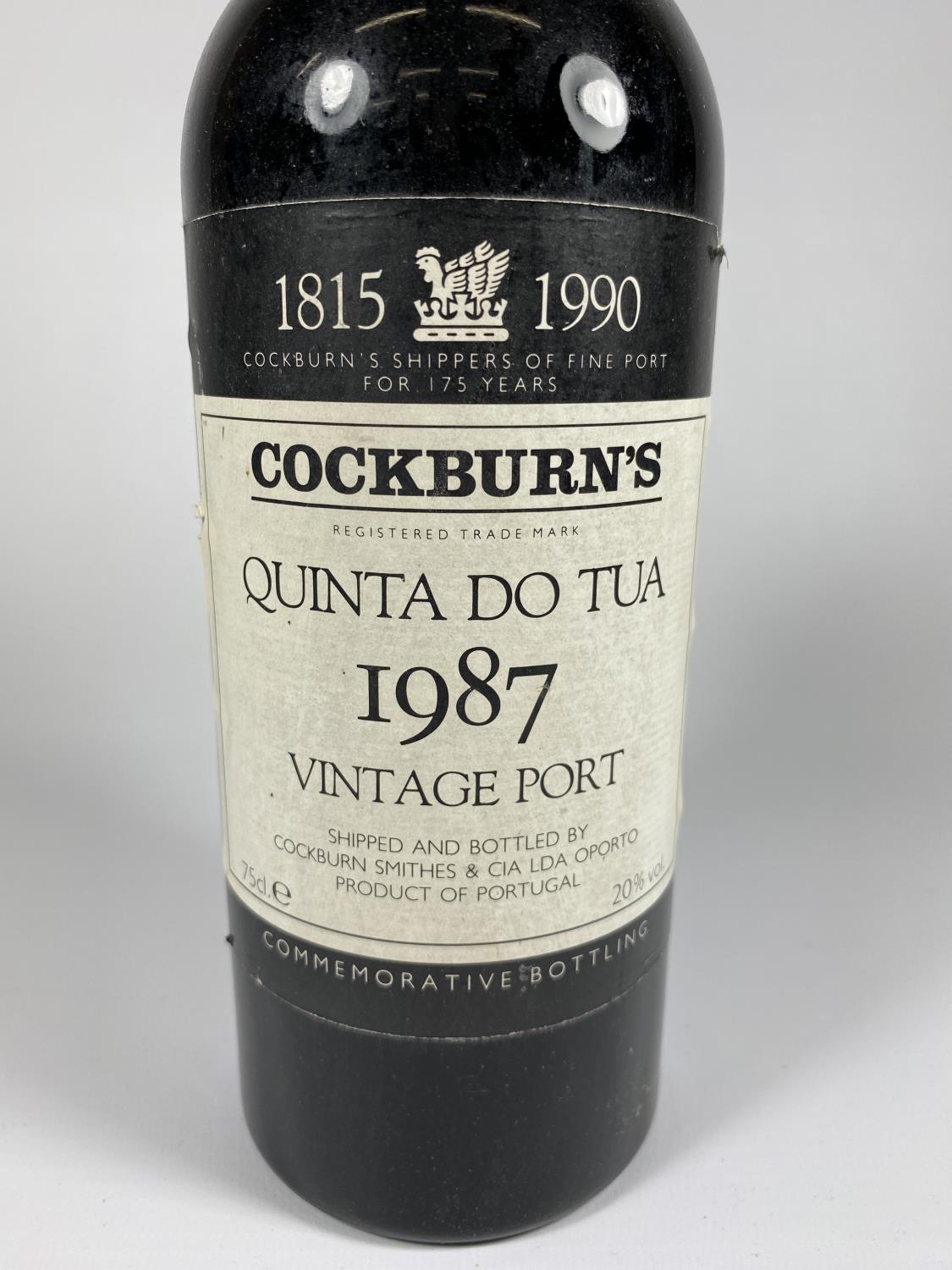 1 X 75CL BOTTLE - COCKBURNS QUINTA DO TUA 1987 VINTAGE PORT - Image 2 of 4