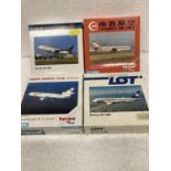 FOUR HERPA WINGS COLLECTION PLANES - SCALE 1:500