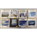 EIGHT 1:500 SCALE BOXED MODEL AEROPLANES