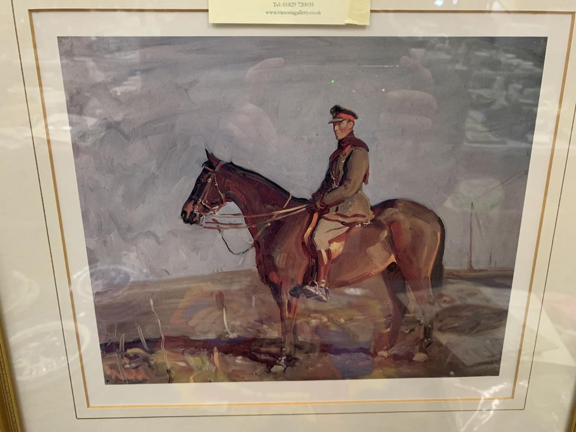 TWO FRAMED PRINTS BY SIR ALFRED MUNNINGS - ONE MAJOR GENERAL, THE EARL OF ATHLONE, THE OTHER MAJOR - Image 4 of 8