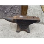 A SMALL BLACKSMITHS ANVIL STAMPED ENGLAND (L:48CM)