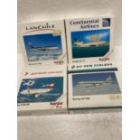 FOUR HERPA WINGS COLLECTION PLANES - SCALE 1:500