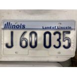 AN ILLINOIS TIN LICENCE PLATE 30.5CM X 15.5CM