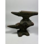 TWO VINTAGE HEAVY SAMPLE MINIATURE ANVILS