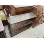 18TH CENTURY OAK THREE TIER OPEN BOOKSHELVES