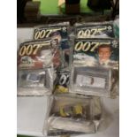 SEVEN CARDED MODELS OF VARIOUS JAMES BOND CARS