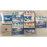 SEVEN 1:500 SCALE BOXED MODEL AEROPLANES