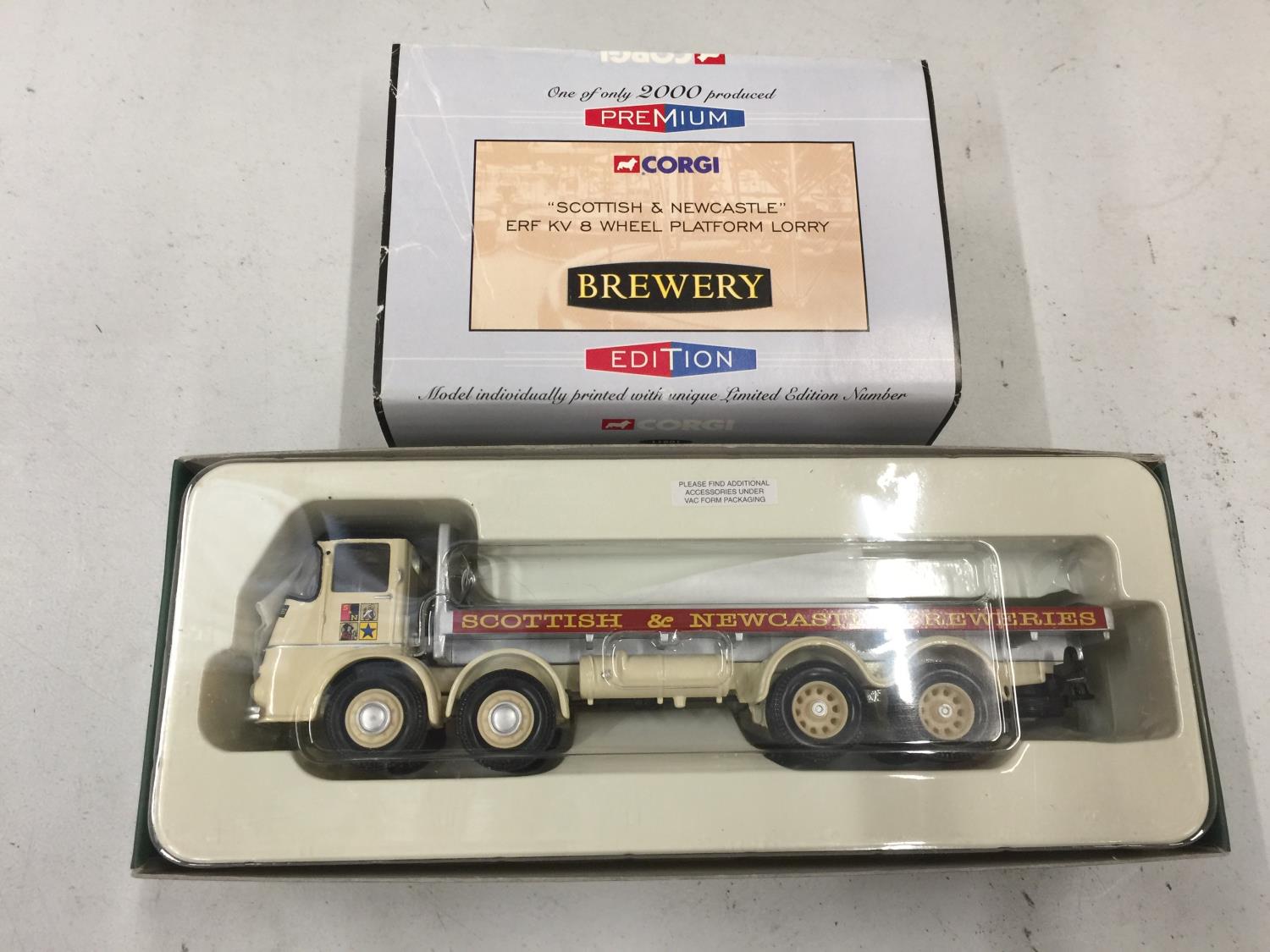 A BOXED LIMITED EDITION CORGI 11800 SCOTTISH AND NEWCASTLE MODEL LORRY