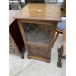AN OAK 'OLD CHARM' STYLE STEREO CABINET