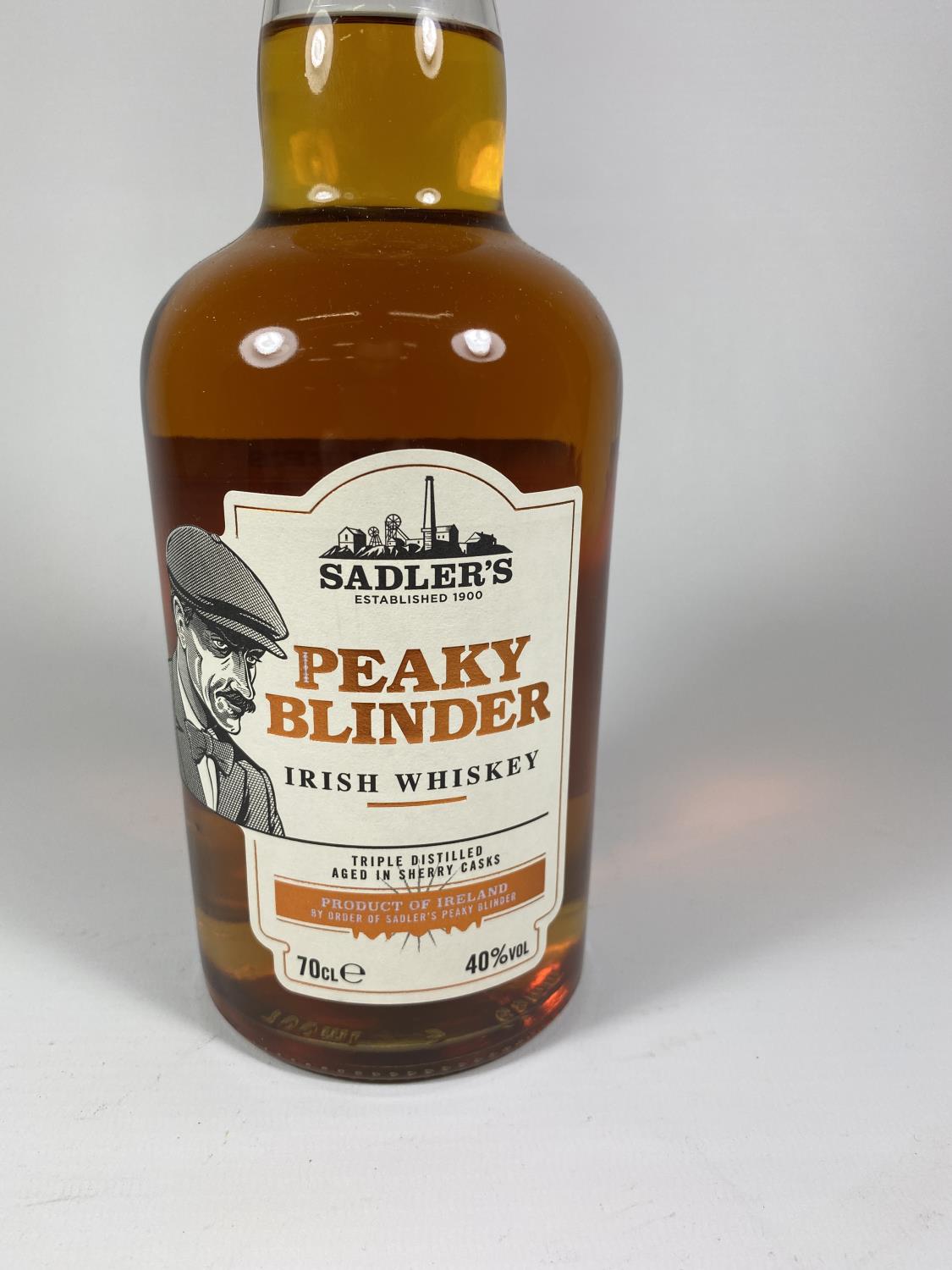 1 X 70CL BOTTLE - SADLER'S PEAKY BLINDER IRISH WHISKEY - Image 2 of 3