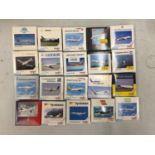 TWENTY BOXED MODEL AEROPLANES, HERPA ETC - SCALE 1:500