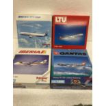 FOUR HERPA WINGS COLLECTION PLANES - SCALE 1:500