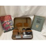 A MIXED LOT TO INCLUDE A CASED GENTLEMEN'S GROOMING SET, HARRY POTTER AND THE PHILOSOPHER'S STONE