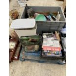 AN ASSORTMENT OF HOUSEHOLD CLEARANCE ITEMS TO INCLUDE BOOKS AND CERAMICS