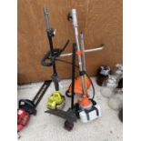 A RYOBI PETROL ENGINE GRASS STRIMMER AND A PARKER PETROL ENGINE GRASS STRIMMER