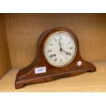 A COMITTI OF LONDON MAHOGANY CASED CHIMING MANTLE CLOCK - BELIEVED IN WORKING ORDER BUT NOT WARRANTY