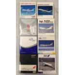 EIGHT BOXED HERPA WINGS COLLECTION MODEL AEROPLANES - SCALE 1:500