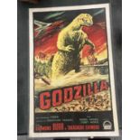 A SPAGNOLI GODZILLA POSTER 44CM X 29CM