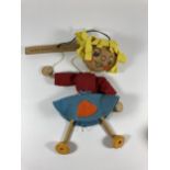 A VINTAGE PELHAM PUPPET - GIRL WITH YELLOW HAIR IN ORIGINAL BOX