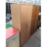 A MODERN TWO DOOR WARDROBE, 30" WIDE