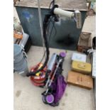 AN ASSORTMENT OF ITEMS TO INCLUDE CHILDRENS SCOOTERS, A PUSH CHAIR AND A PROPRESS STEAMER ETC