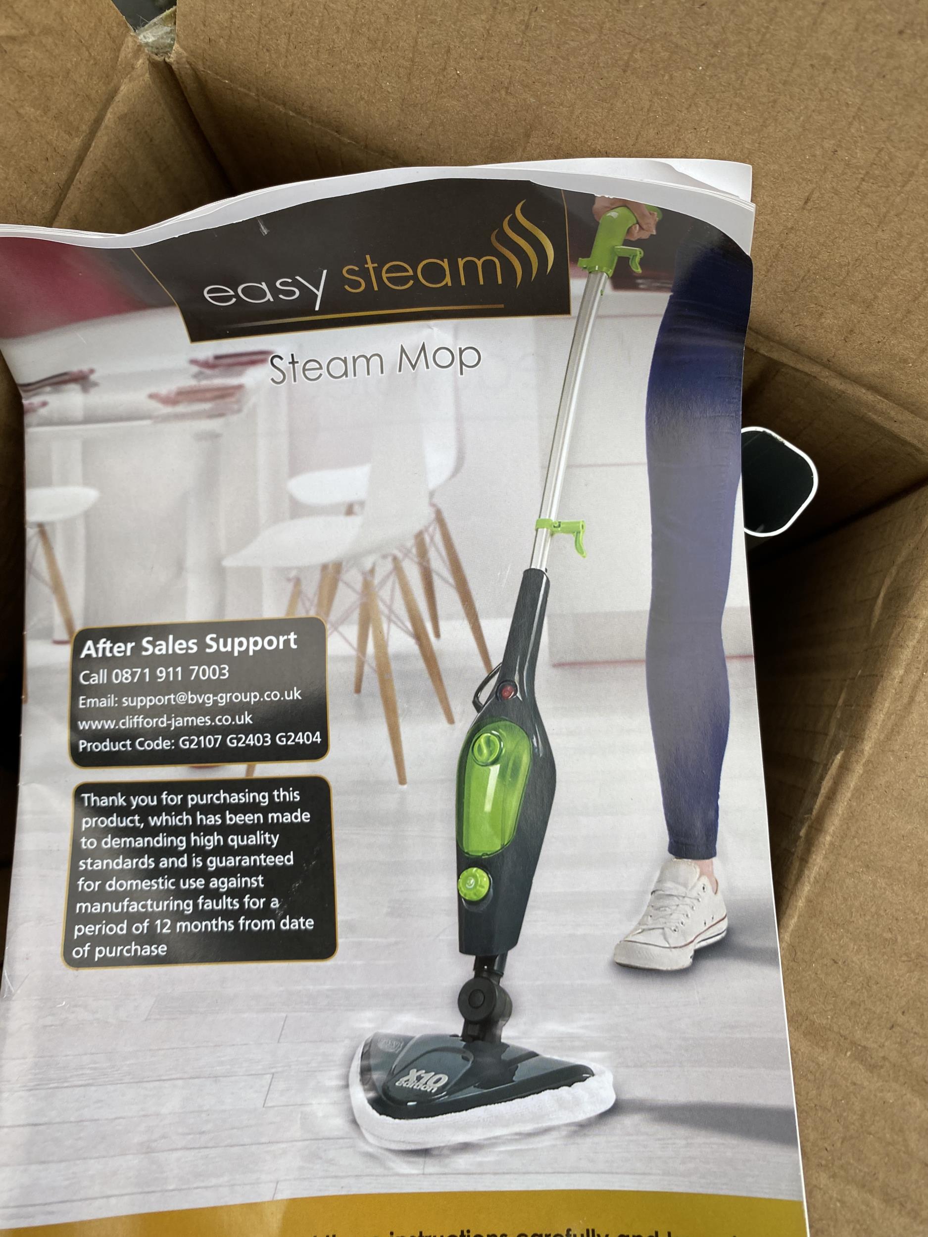 AN ASSORTMENT OF ITEMS TO INCLUDE A KARCHER STEAM MOP, AN ELECTRIC GRASS STRIMMER AND STEAM MOP - Image 6 of 7