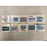 TEN ASSORTED HERPA BOXED AEROPLANE MODELS - SCALE 1:500