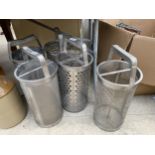 FIVE STAINLESS STEEL INDUSTRIALS STRAINERS