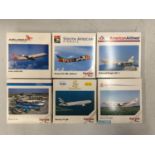 SIX BOXED MODEL AEROPLANES, HERPA ETC - SCALE 1:500