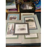 A COLLECTION OF MOTORING THEMED PRINTS TO INCLUDE THE 'HUMBER', LINCOLN, ETC