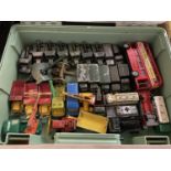 VARIOUS VINTAGE TOYS CARS AND MILITARY RELATED VEHICLES