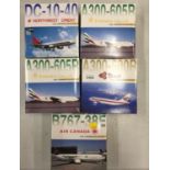 A MIXED LOT OF FIVE BOXED AEROPLANE MODELS, 1:400 PREMIERE COLLECTION ETC