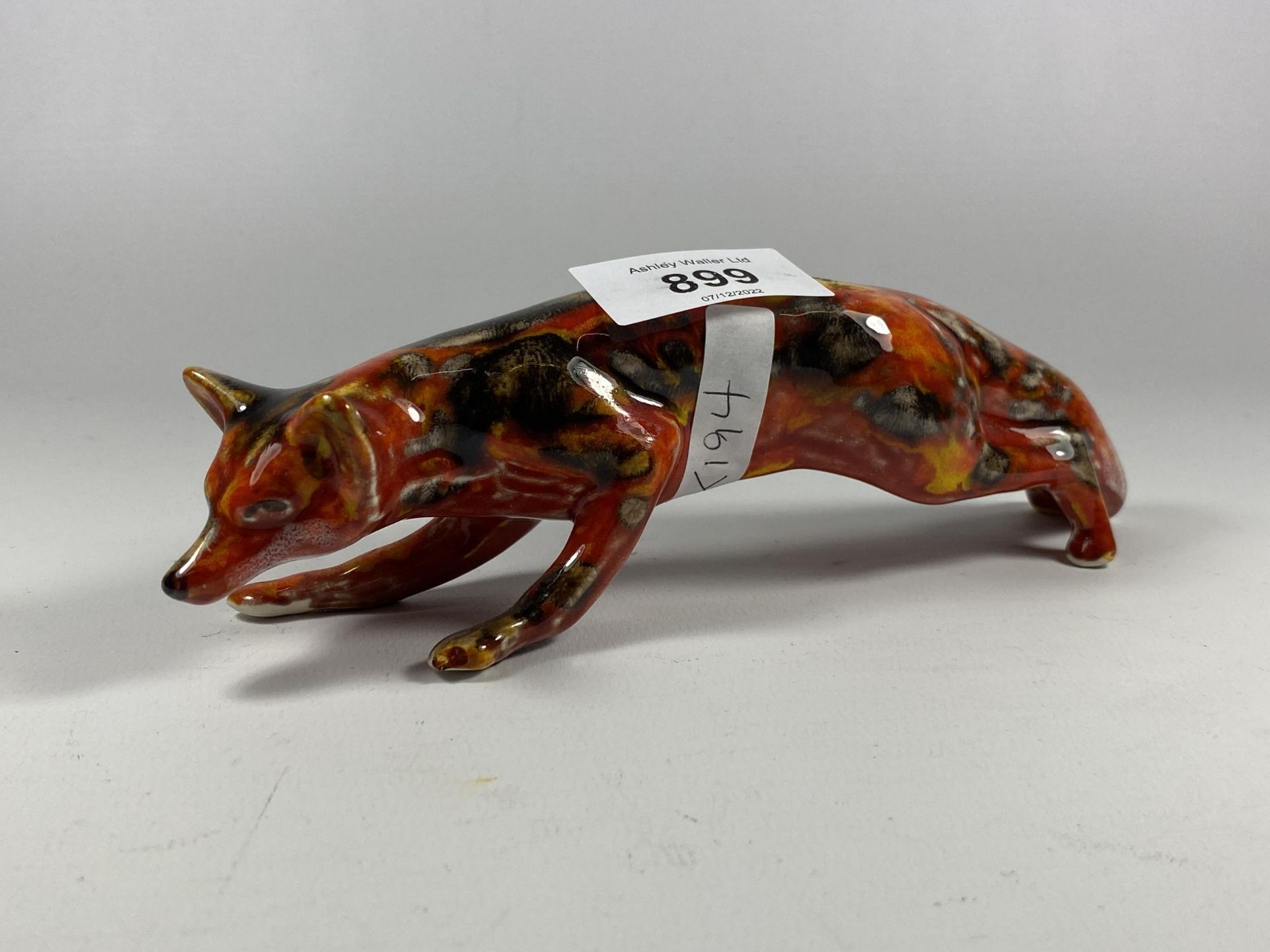 AN ANITA HARRIS POTTERY MODEL OF A FOX