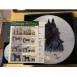A SET OF FOUR CECIL ALDIN CIRCULAR TABLE MATS AND COASTERS 'SCOTTIE'. HIGHLAND TERRIER