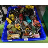 A VERY LARGE BOX OF ASSORTED CORGI, TRIANG AND DINKY TOYS - 1970'S TO 1990'S