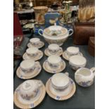 A QUANTITY OF ROYAL DOULTON EXPRESSIONS 'TANGLEWOOD' TO INCLUDE CUPS, SAUCERS, A TUREEN AND A