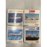 FOUR HERPA WINGS COLLECTION PLANES - SCALE 1:500