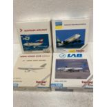 FOUR HERPA WINGS COLLECTION PLANES - SCALE 1:500