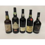 5 X MIXED PORTS - GRAHAM'S LATE BOTTLED VINTAGE 1996, FINEST RESERVE PORT, GRAHAM'S 1998 CRUSTED