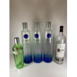 5 X LARGE DISPLAY SPIRIT BOTTLES (EMPTY)