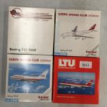 FOUR HERPA WINGS COLLECTION PLANES - SCALE 1:500