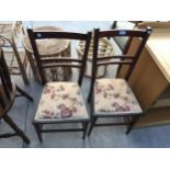 A PAIR OF EDWARDIAN BEDROOM CHAIRS