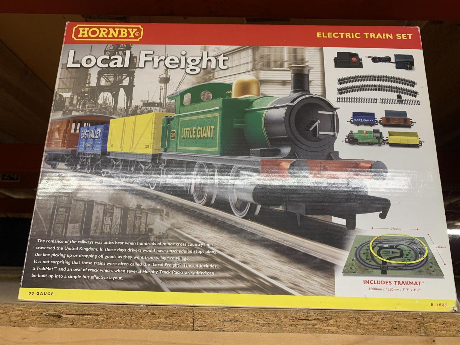 A HORNBY 00 GAUGE LOCAL FRIEGHT ELECTRIC TRAIN SET